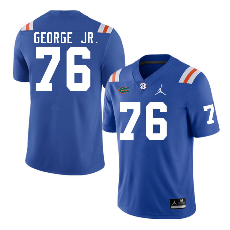 Men #76 Damieon George Jr. Florida Gators College Football Jerseys Stitched-Retro